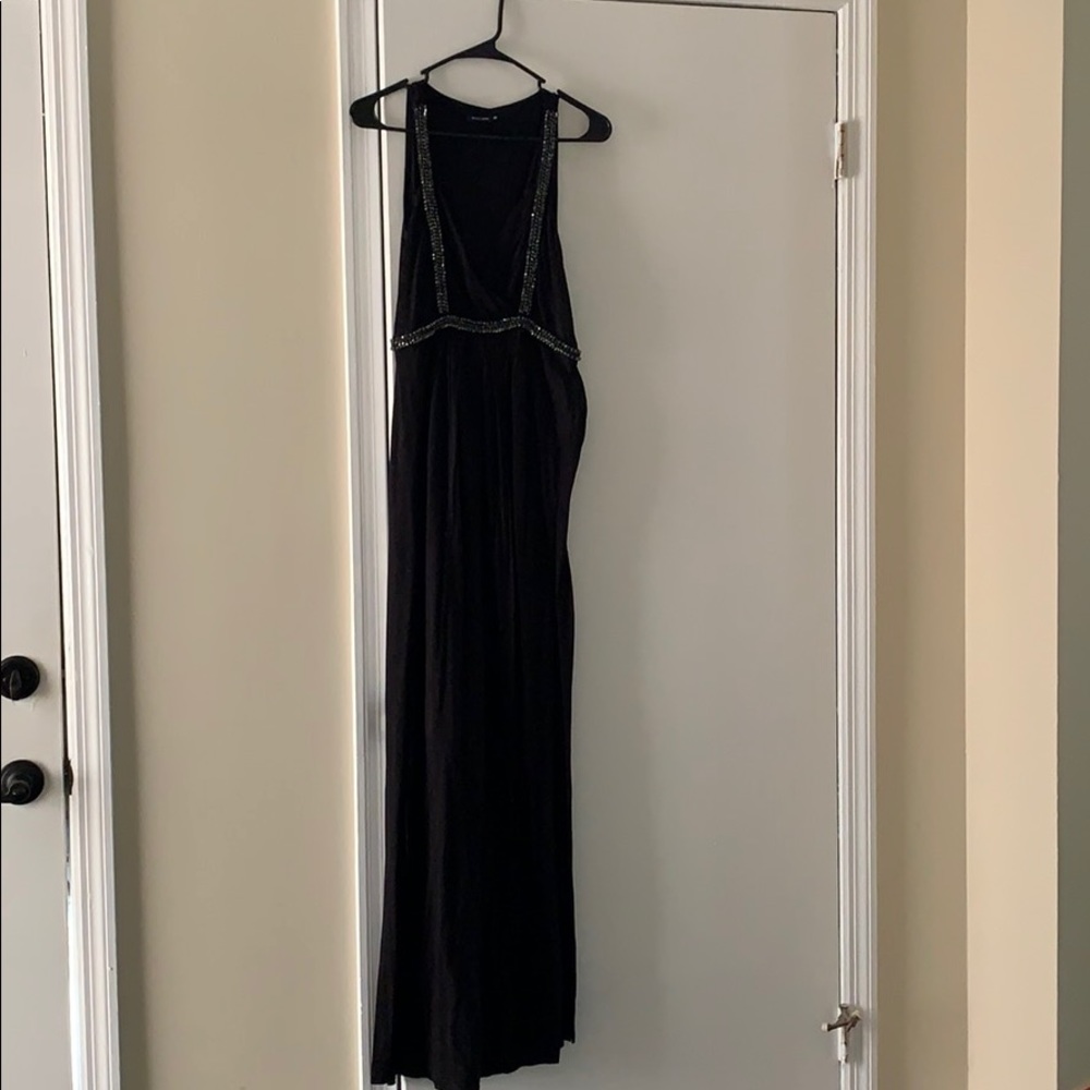 Beaded detail long dress